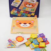 Wooden 2 in 1 Letter matching Game - with Flash Cards